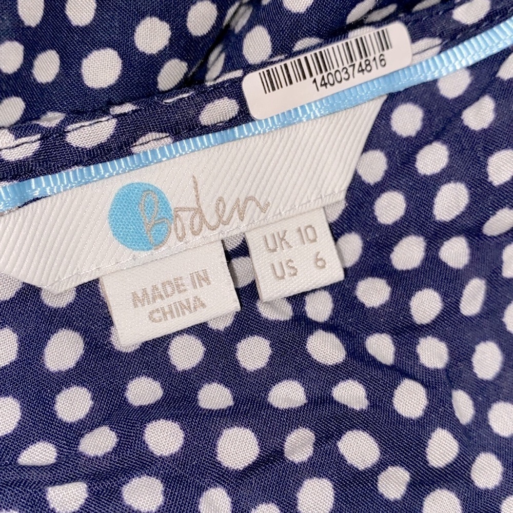 Boden polka dot shirt size 6 - Picture 3 of 4